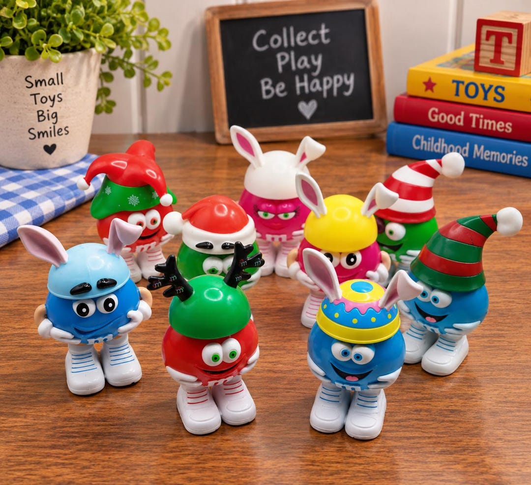 Magical Mini M&ms Christmas Candy Containers With Removable Hats