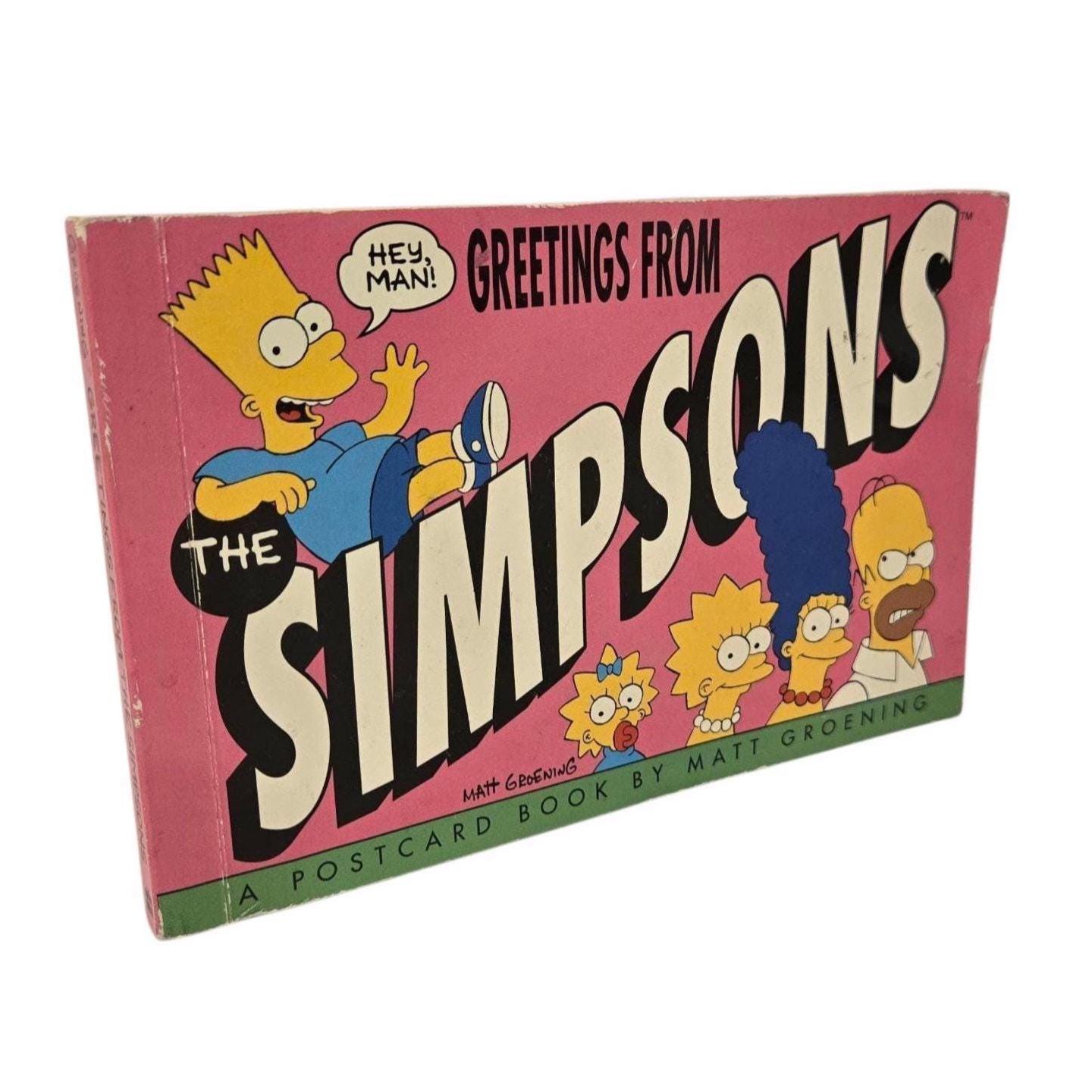 Vintage 1990's Greetings From the Simpsons: A Postcard Book - Etsy