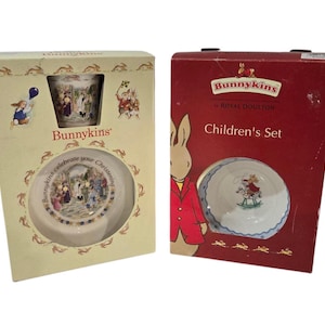 Vintage Royal Doulton Bunnykins Plate & Cup Sets in Original Box - You Choose