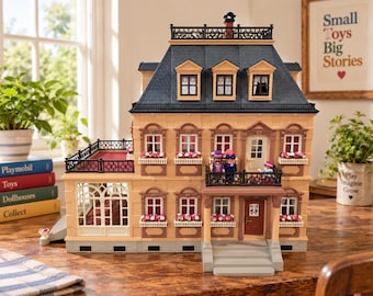 Vintage 1990s Playmobil Victorian Mansion Doll's House Set #5300