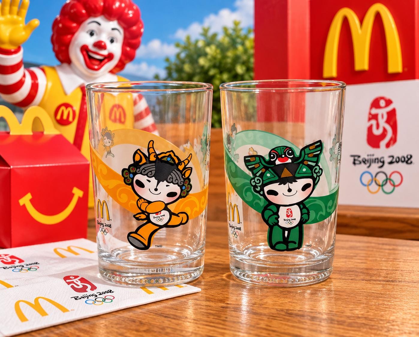 Mcdonalds Beijing 2008 Olympic Glasses - Etsy