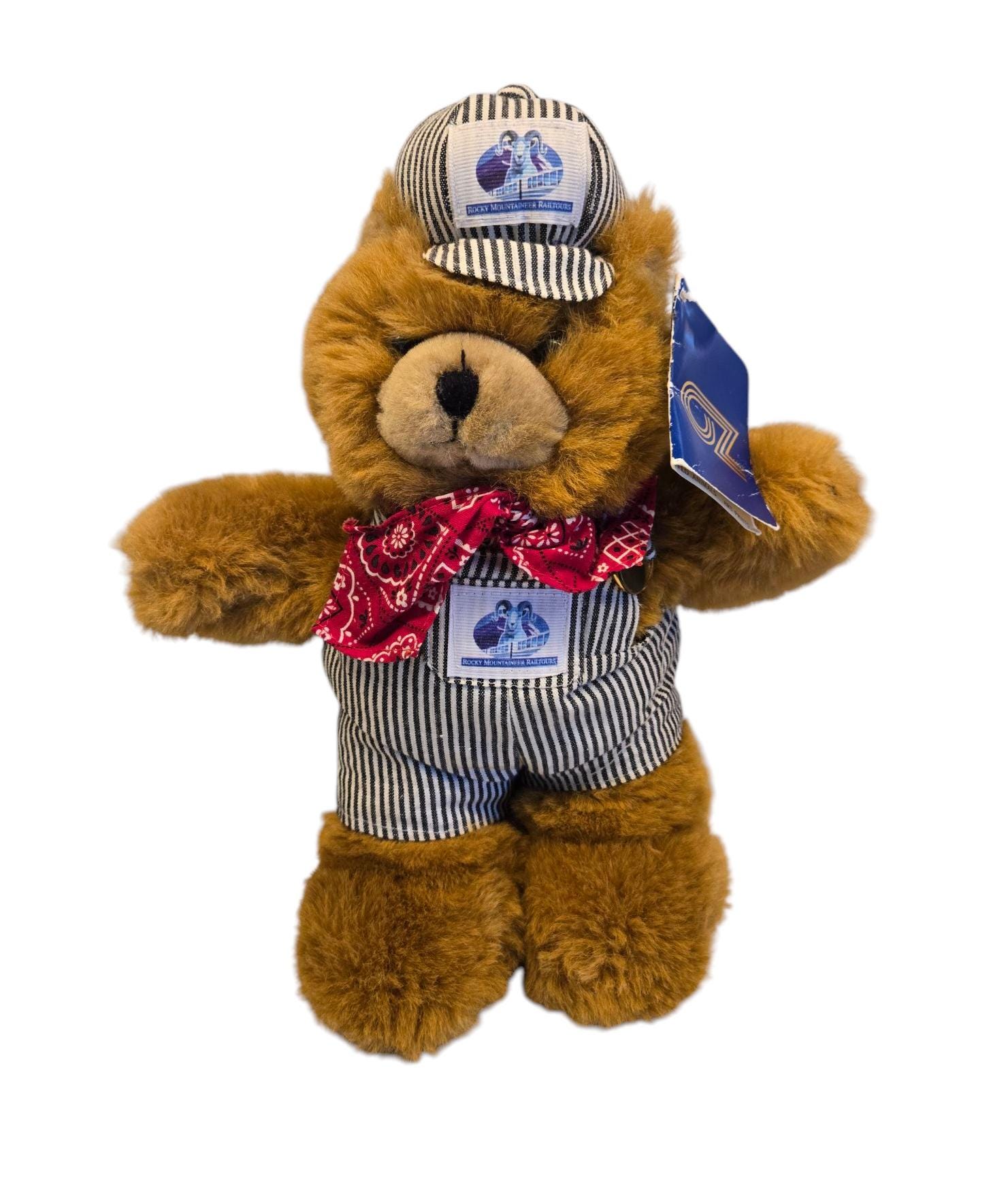 Vintage Rocky Mountaineer Railtours Canada Souvenir Teddy Bear