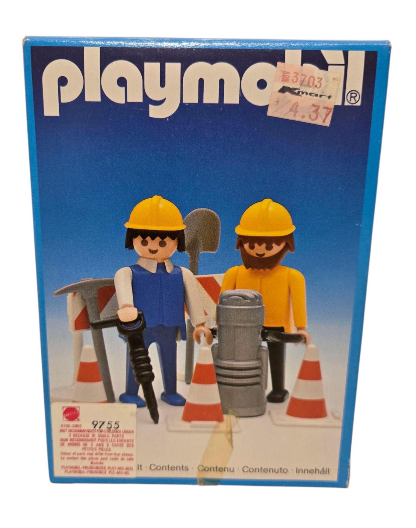 RARE FIND – Vintage Playmobil Construction Men Set #3368 - Brand