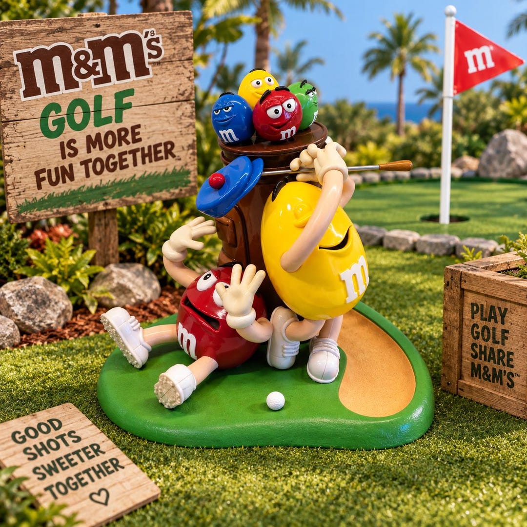 Vintage M&m's Mulligan Ville Golf Candy Dispenser - Etsy
