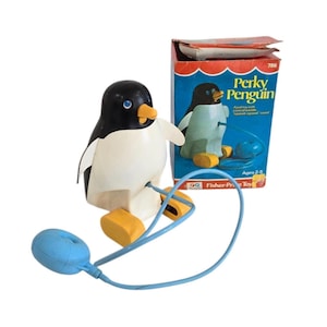 Vintage 1970’s Fisher Price Perky Penguin #786 With Original Box