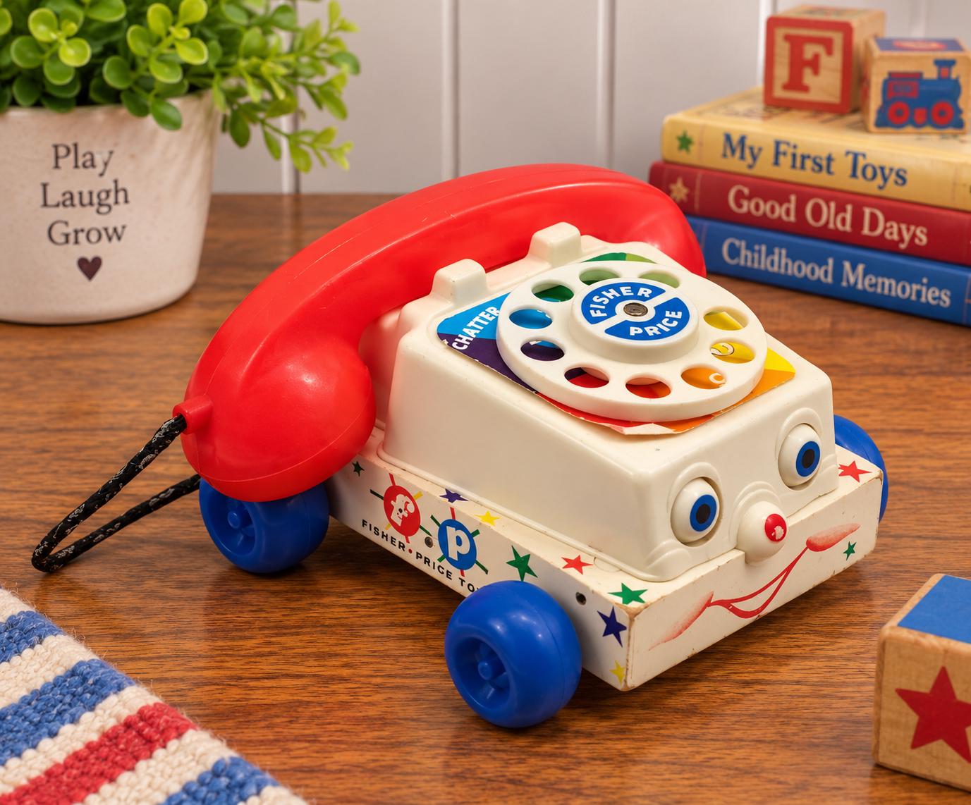 Vintage 1960's Fisher Price Chatter Phone Pull Toy #747 - Etsy