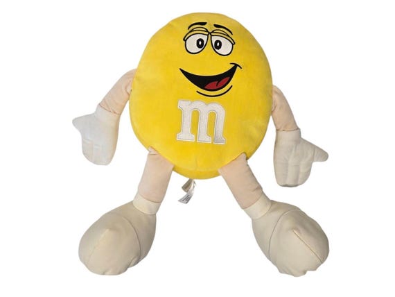 M&ms World Large Yellow Figure Plush Toy - Etsy