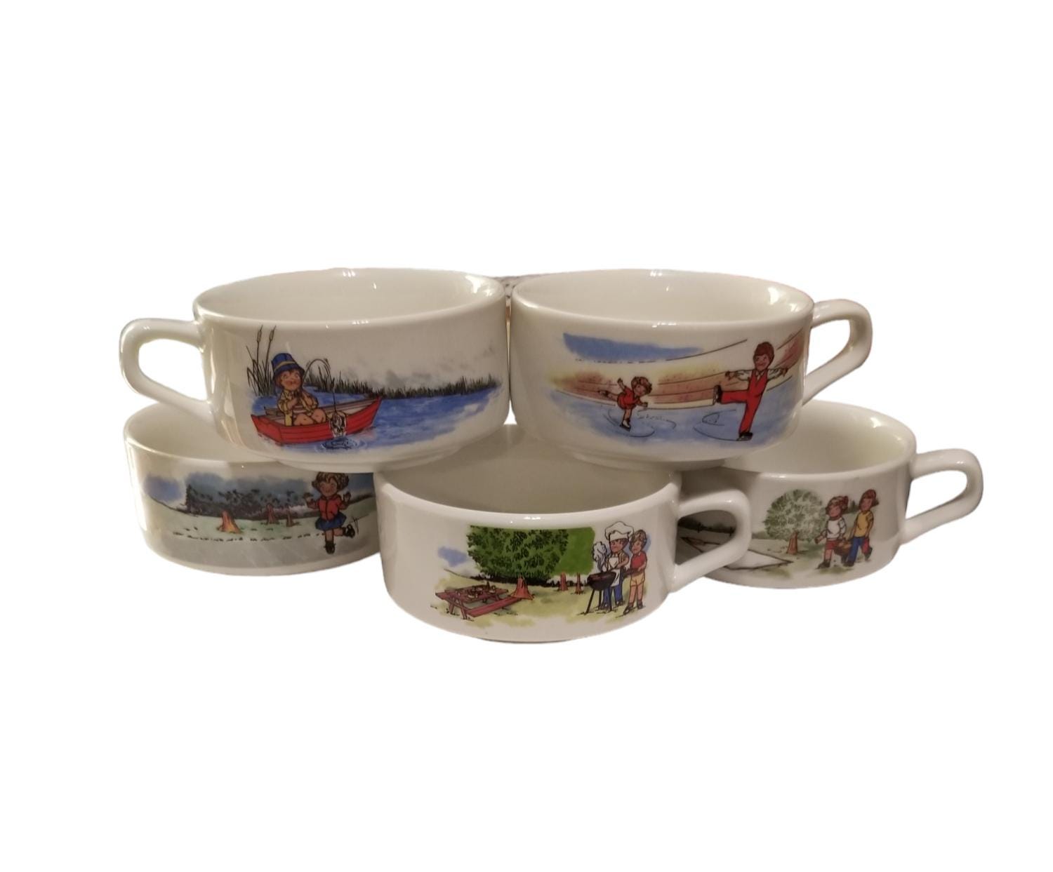 Vintage 1980's Campbell Kids Soup Mug or Cereal Bowls