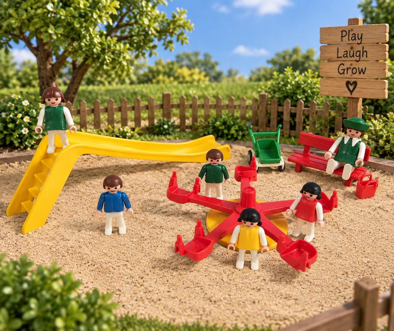Vintage 1980's Playmobil Playground Set #3416 – Merry-go-round