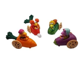 Lot of 4 Fraggle Rock 1987 Driving Vegetable Cars from McDonald&#39;s Henson