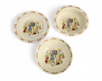 Royal Doulton Bunnykins 'Math Lesson' porseleinen serviesset – bord, kom en schaal