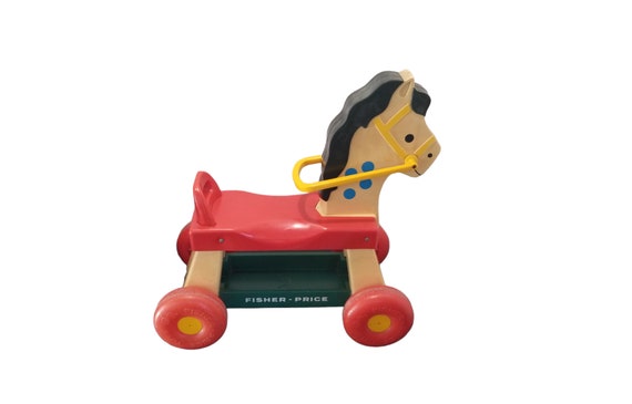 Vintage 1970 Fisher Price Whinny Caballo Pony Ride Pull Toy 978 Etsy Mexico