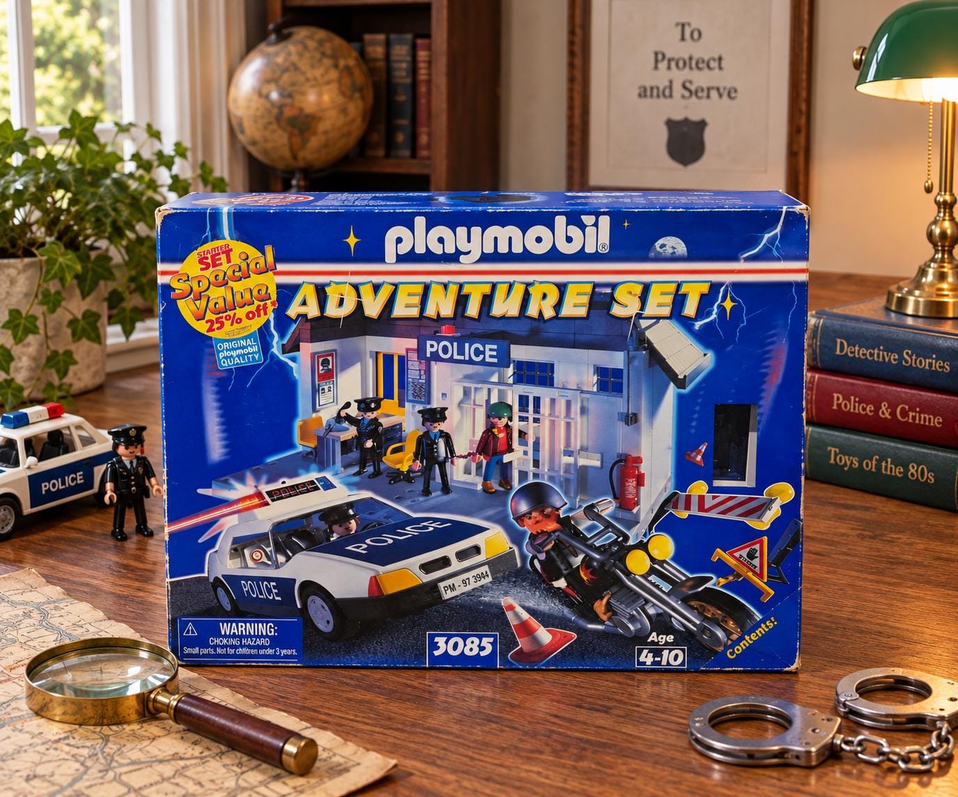 RARE FIND – Vintage Playmobil Police Adventure Set #3085 – Brand