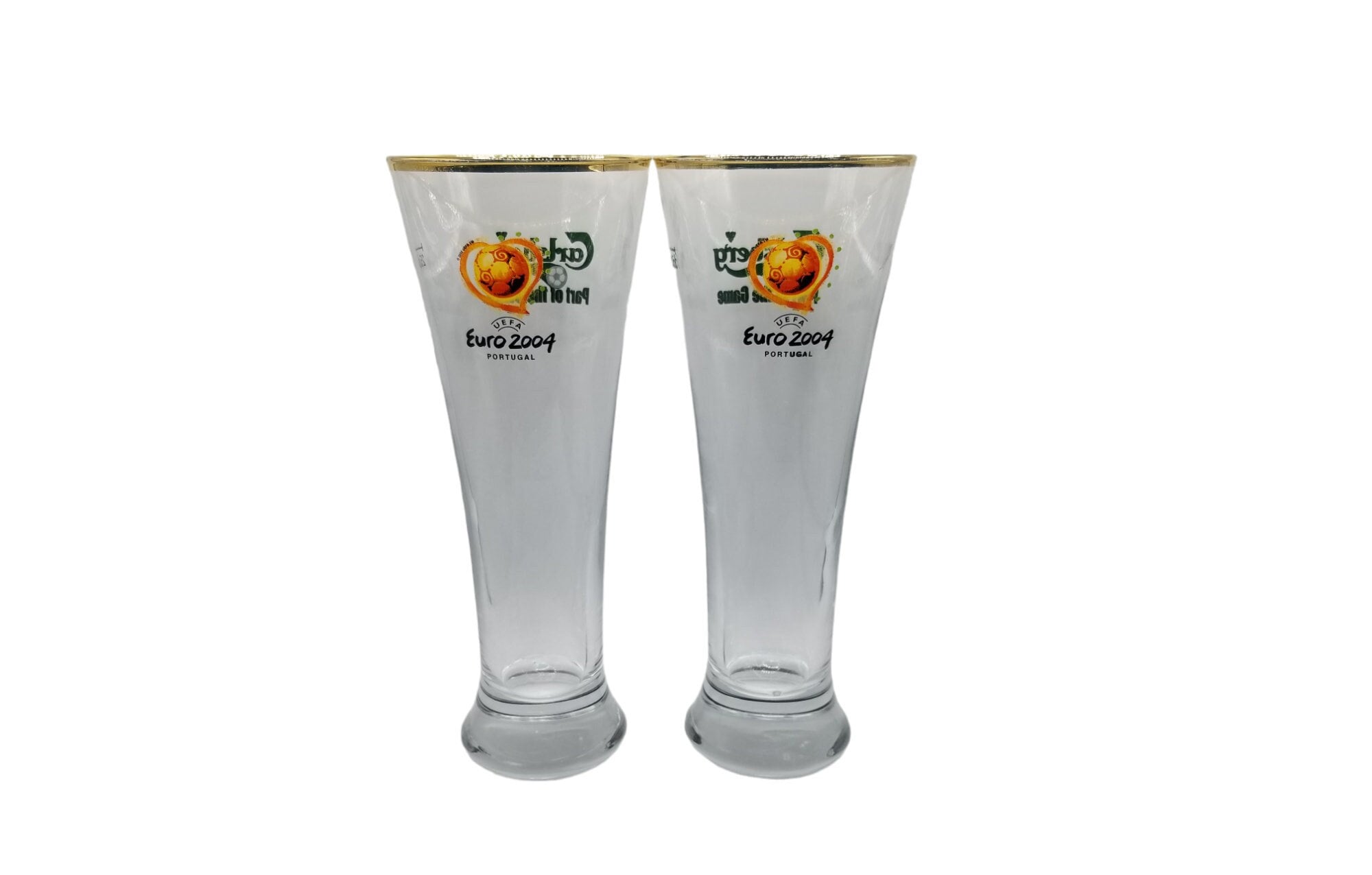 Carlsberg EURO 2004 25cl Collector Beer Glasses Set of 2 - Etsy