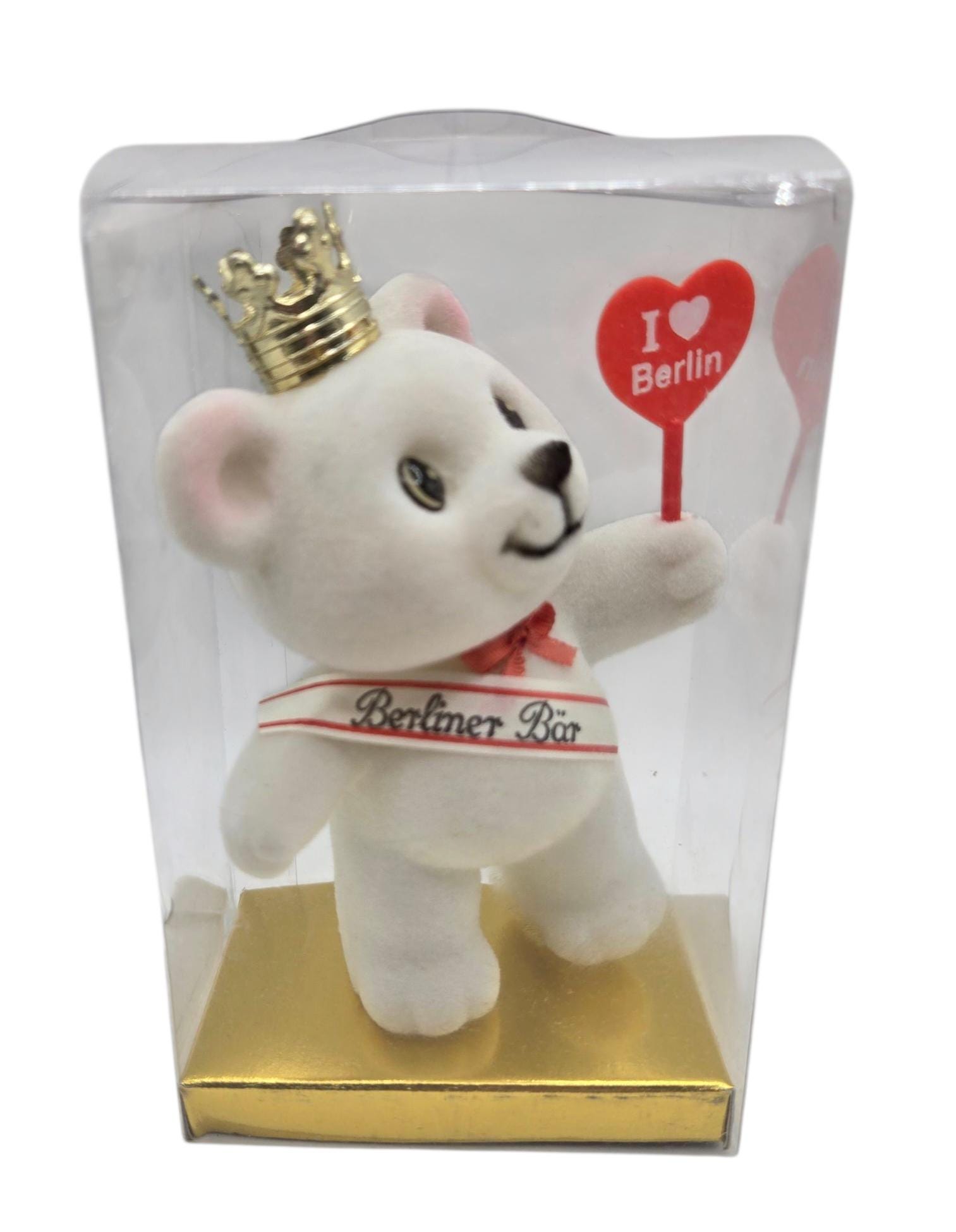 くまのぬいぐるみ（I love Berlin）検索　ベルリンベア ヴィンテージホワイトベルリンバーベア（サッシュ＆クラウン付き）「I