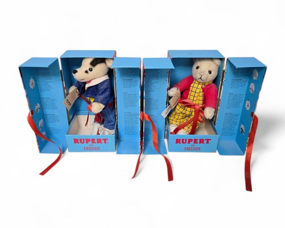 希少RUPERT AND FRIENDS MERRY THOUGHT Merrythought Rupert Bear and Friends Plush - Limited Edition