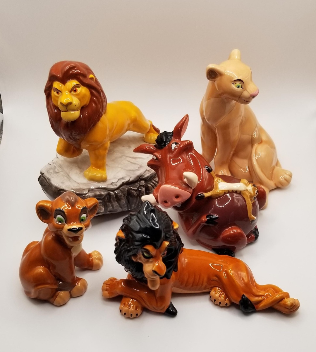 Walt Disney Lion King Porcelain Figurines - Etsy