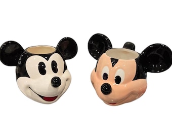 Mugs / tasses vintage Mickey Mouse avec visage – 2 au choix