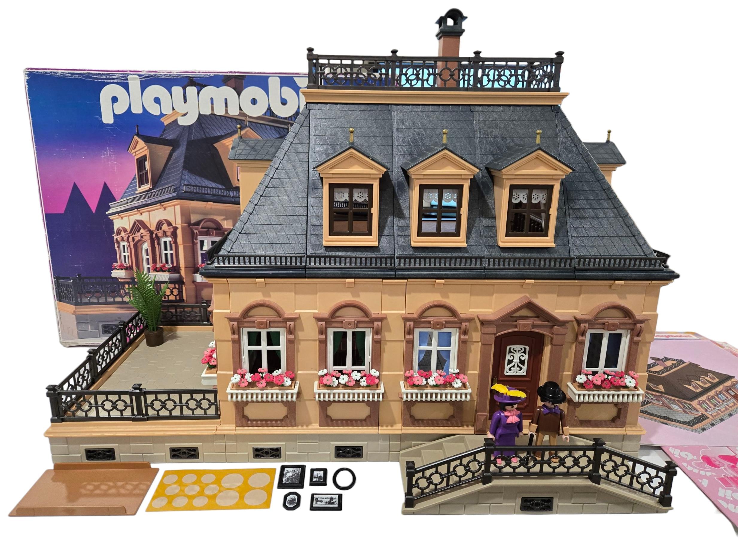 Vintage 1990's Playmobil 5305 Victorian Mansion Dollhouse Cottage