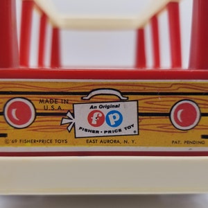 Mini Bus Fisher-Price 1969 Little People – Jouet Vintage En Plastique, Occasion