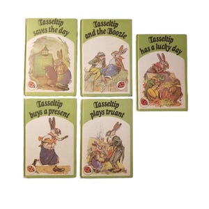 Ladybird Books Set – 5 Tasseltip Rabbit Animal Stories - Vintage Book