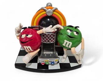 NOS Vintage M&m's Rock'n Roll Cafe Jukebox Candy Dispenser Red