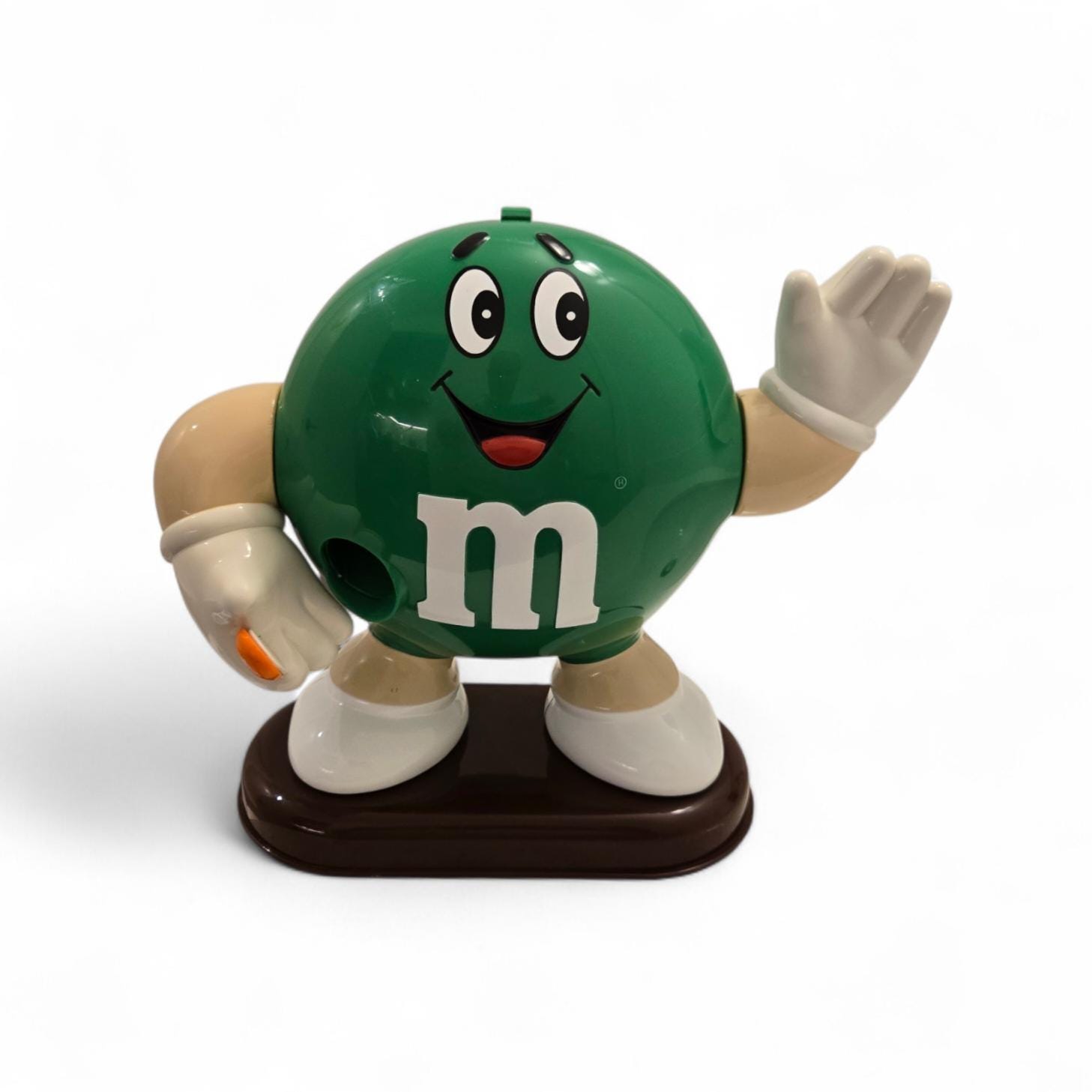 Vintage 1990's Green M&M Figure Candy Dispenser, Mars Incorporated
