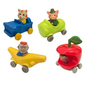 Vintage 1990's Richard Scarry Mcdonalds Toys - Vehicles