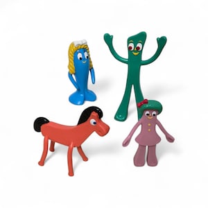 Vintage Gumby Bendable Posable Figures You Choose - Gumby, Pokey, Minga & Mermaid