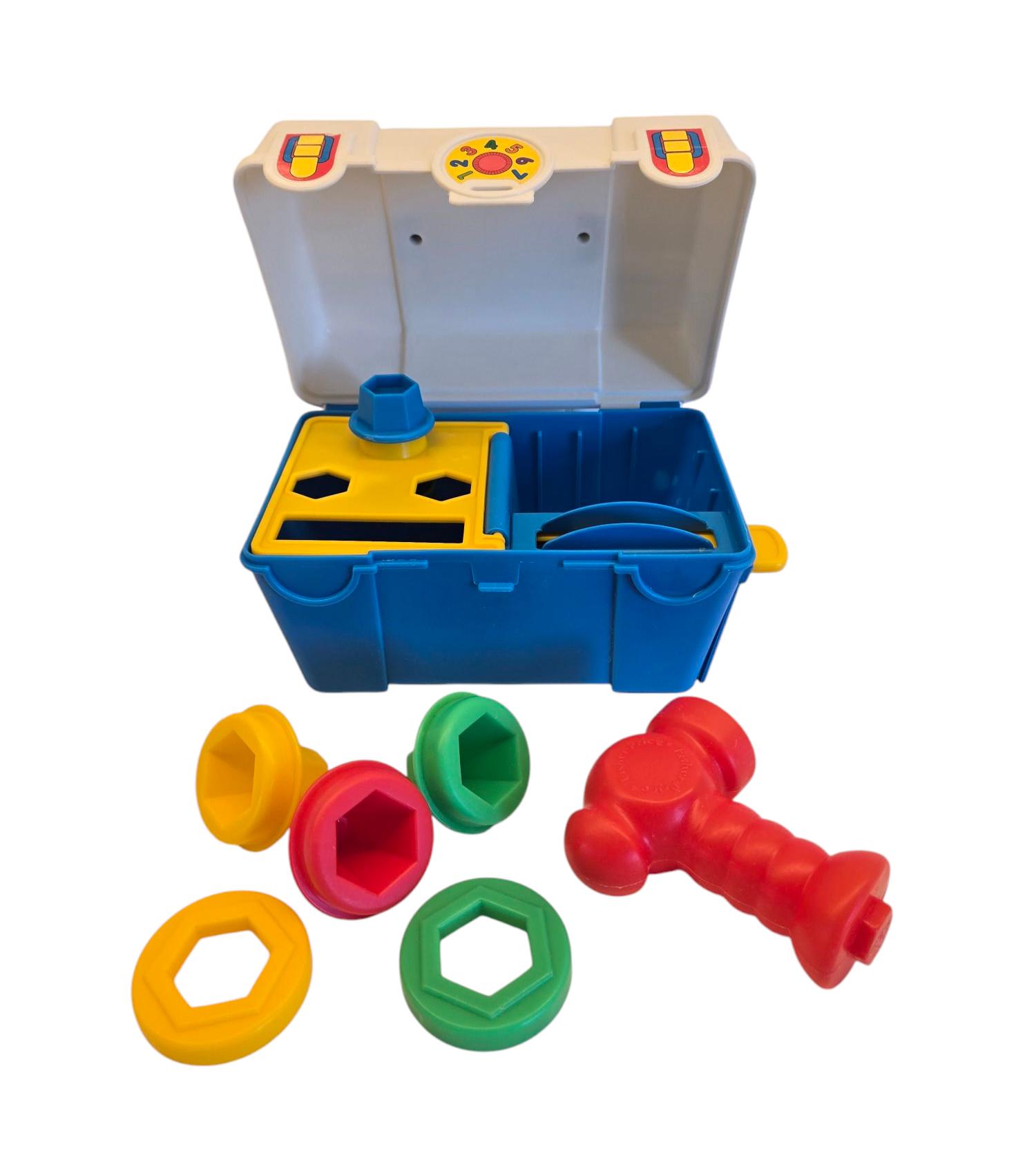 Vintage 1990's Fisher Price Blue & White Tool Box With Accessories - Etsy