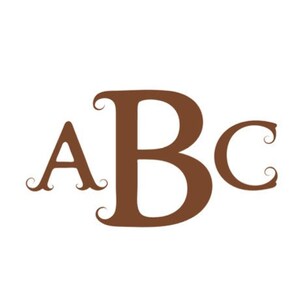Fonte do monograma do bigode com molduras SVG DXF Arquivo de corte de silhueta para máquinas de corte