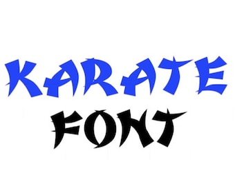 Karate Monogram Font SVG Silhouette cut file for cutting machines