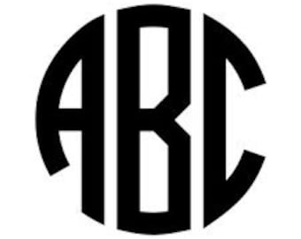 Circle Monogram Font SVG Studio 3 Silhouette cut file for cutting machines