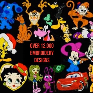Motifs de broderie machine Plus de 12 000 motifs de dessins animés - PES