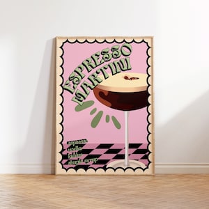 Espresso Martini Prints | Cocktail Print | Kitchen Prints | Gallery Wall Print | Unframed Prints | Bar Dining Room Living Room Poster