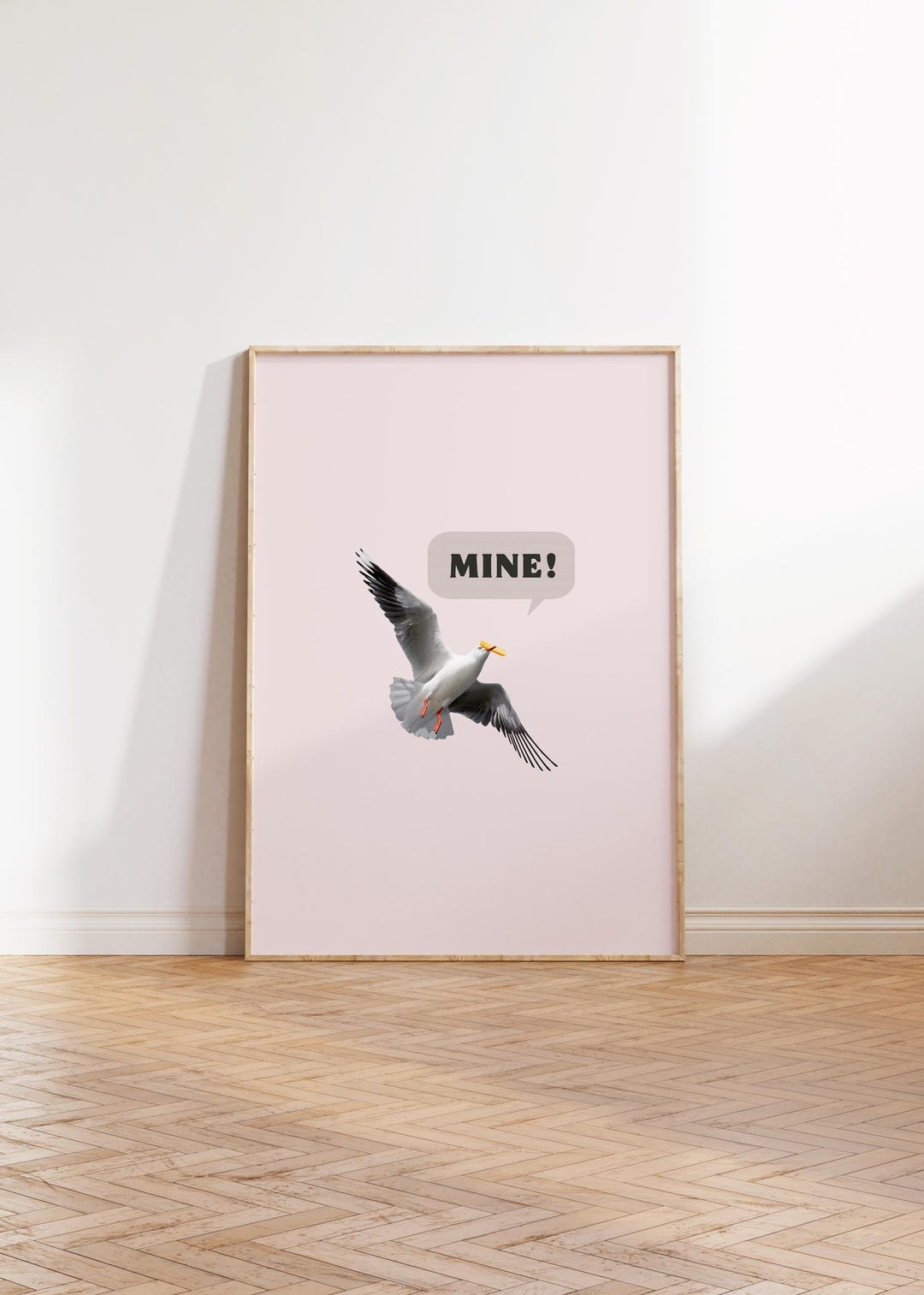 Seagull Coastal Print With Chip | Beach Wall Art Decor | Ocean Theme ...