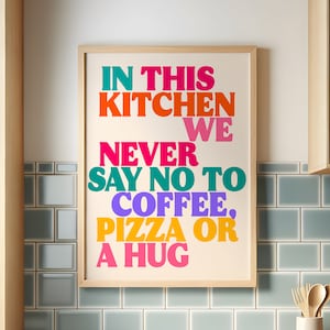 Coffee Lover Print, Coffee Poster, Kitchen Wall Art, Kitchen Decor, Aesthetic Wall Art, Apartment Wall Art, Trendy Kitchen Print, UNFRAMED