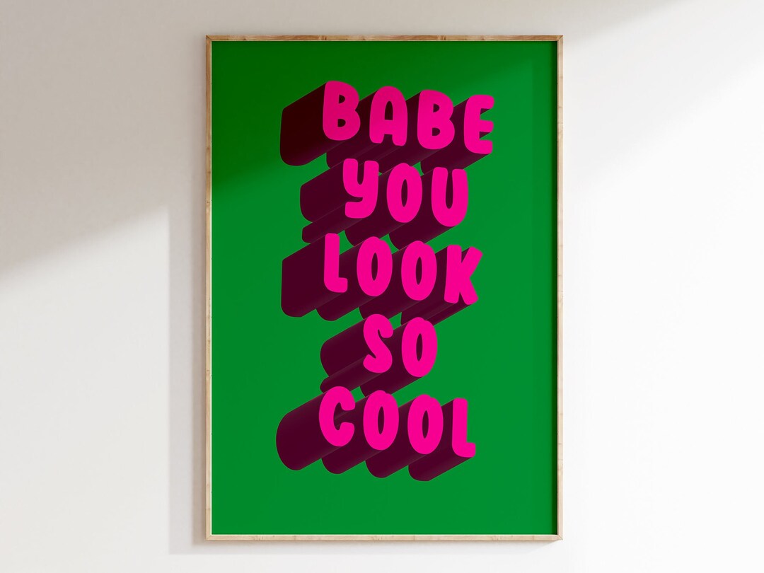 1975 Babe You Look so Cool Print 1975 Concert Poster 1975 Etsy