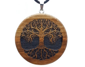 Personalized Wooden Tree Of Life Necklace, Tree of Life, Tree Of Life Pendant, Yggdrasil, World Tree, Celtic Jewelry, Norse, Pagan, Viking