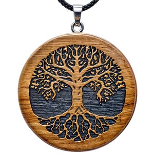 Handmade Wooden Tree of Life Necklace Custom Tree of Life