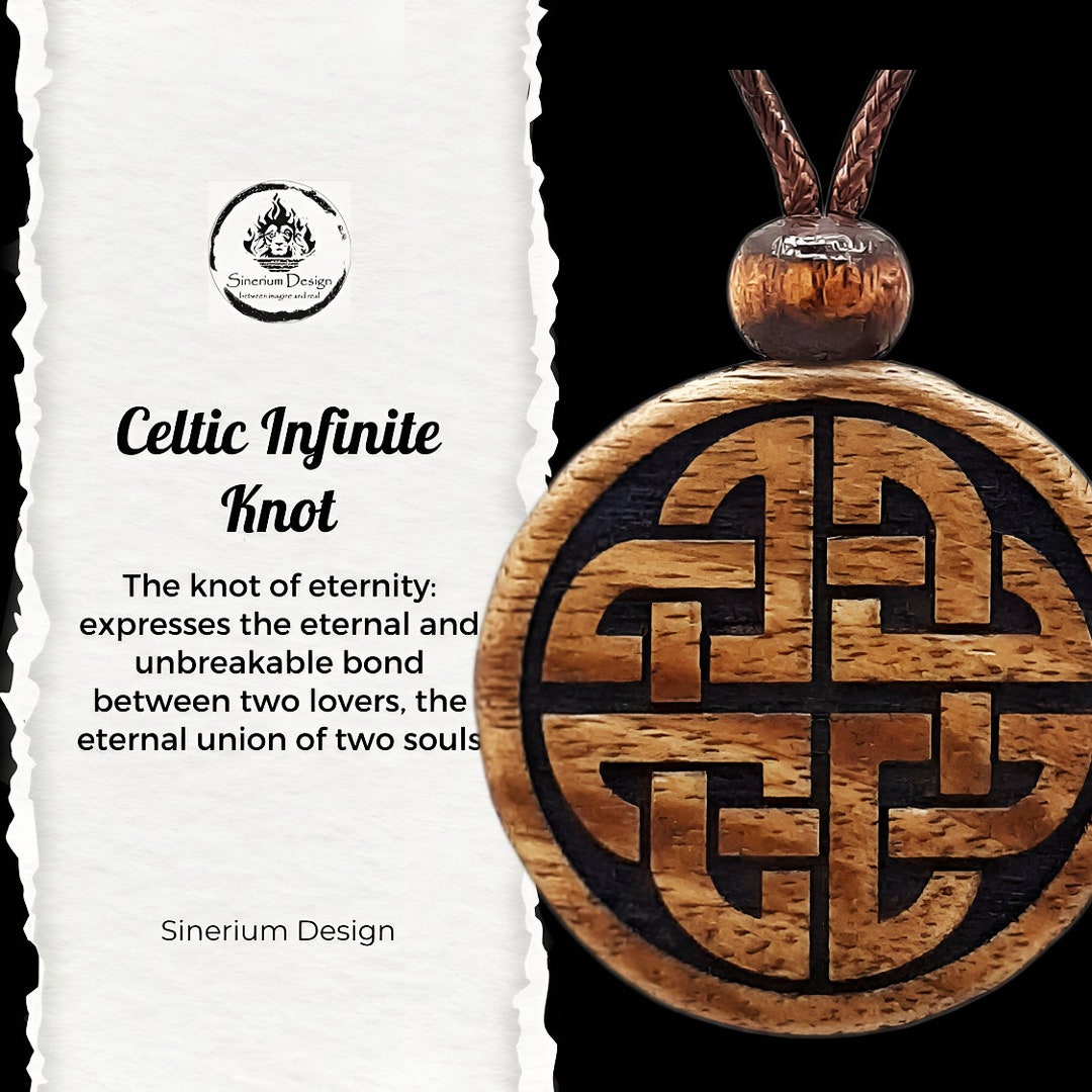 Wooden Endless Knot Necklace, Endless Knot, Endless Knot Pendant ...