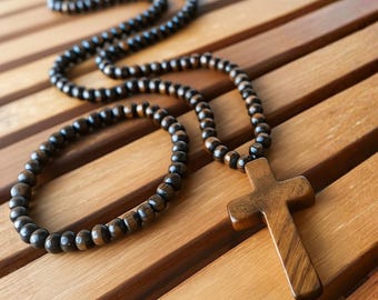 Bois Olivier Paix Collier Croix En Bois D'Olivier Saint-François - 3 Cm - GTBITALY - Symbole Paix Bois Olivier Saint François