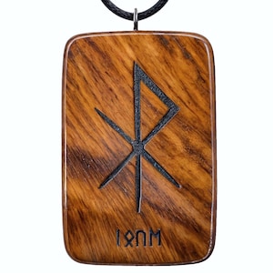 Handmade Wooden Viking Runes Necklaces, Love, Protection, Health, Good Luck, Courage, Energy, Strenght, Travel, Prosperity Amulet Jewelry