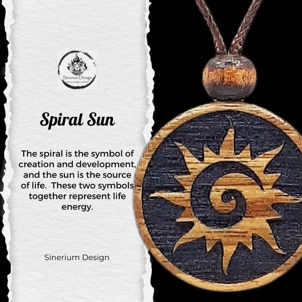 Spiral Sun Necklace Celtic Sun Necklace Sunlight Necklace Celestial Talisman Infinity Symbol Necklace Astrology Zodiac Pagan Women Gift Men