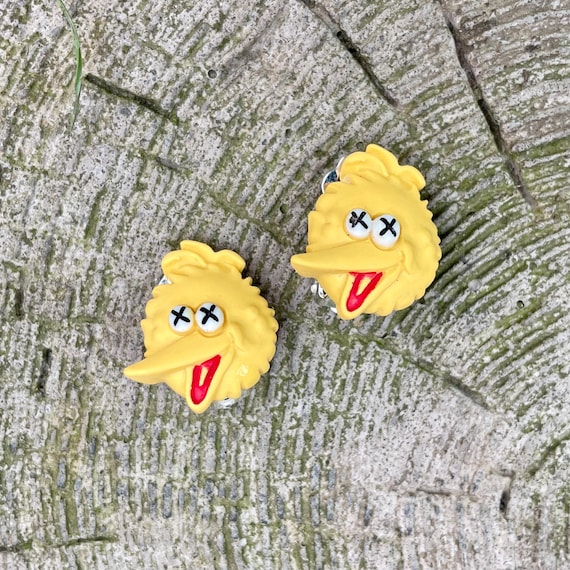 Big Bird Clip on Earrings Etsy Canada