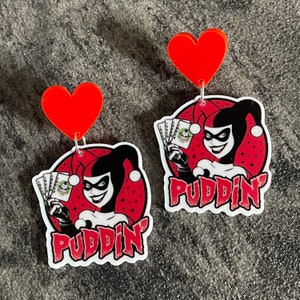 Harley Quinn Puddin’ Stud Earrings