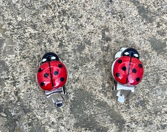 Ladybug Clip-On Earrings