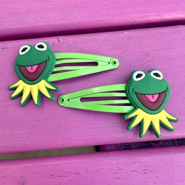 Kermit the Frog Snap Hair Clips