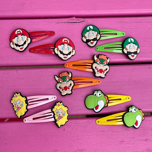 Mario Snap Hair Clips