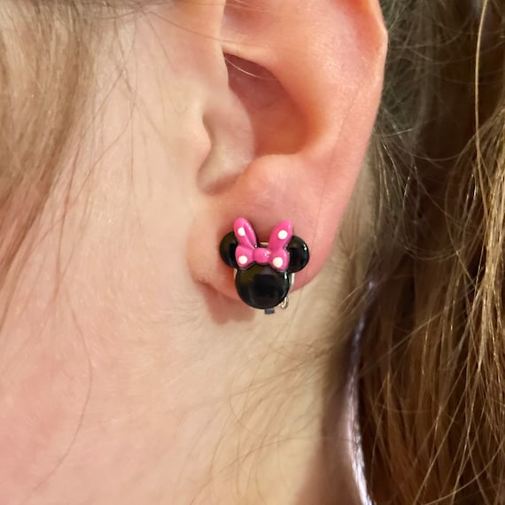 Boucles d'oreilles Minnie rose